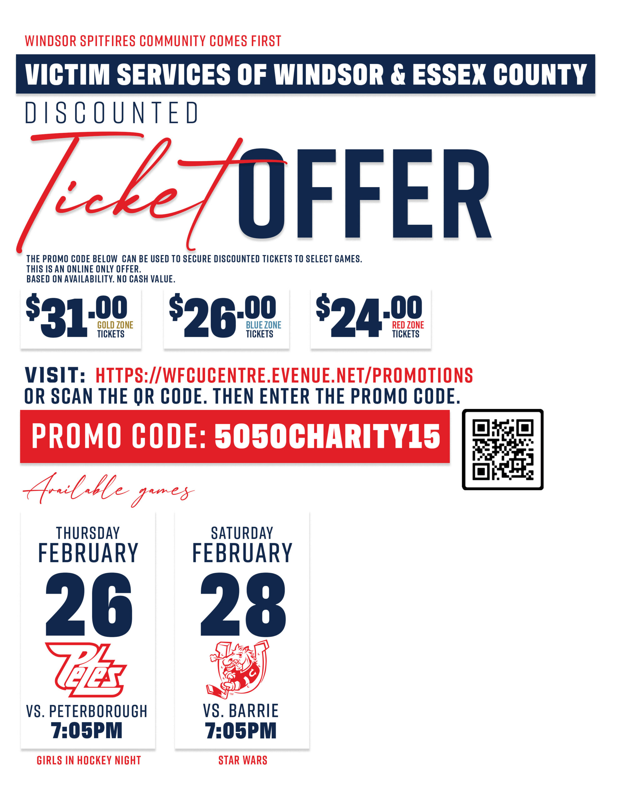 Victim Services of Windsor & Essex County Ticket Offer